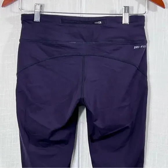 Nike Dri Fit Power Epic Run Crop Tights Workout Running Leggings Sz S - Picture 7 of 11